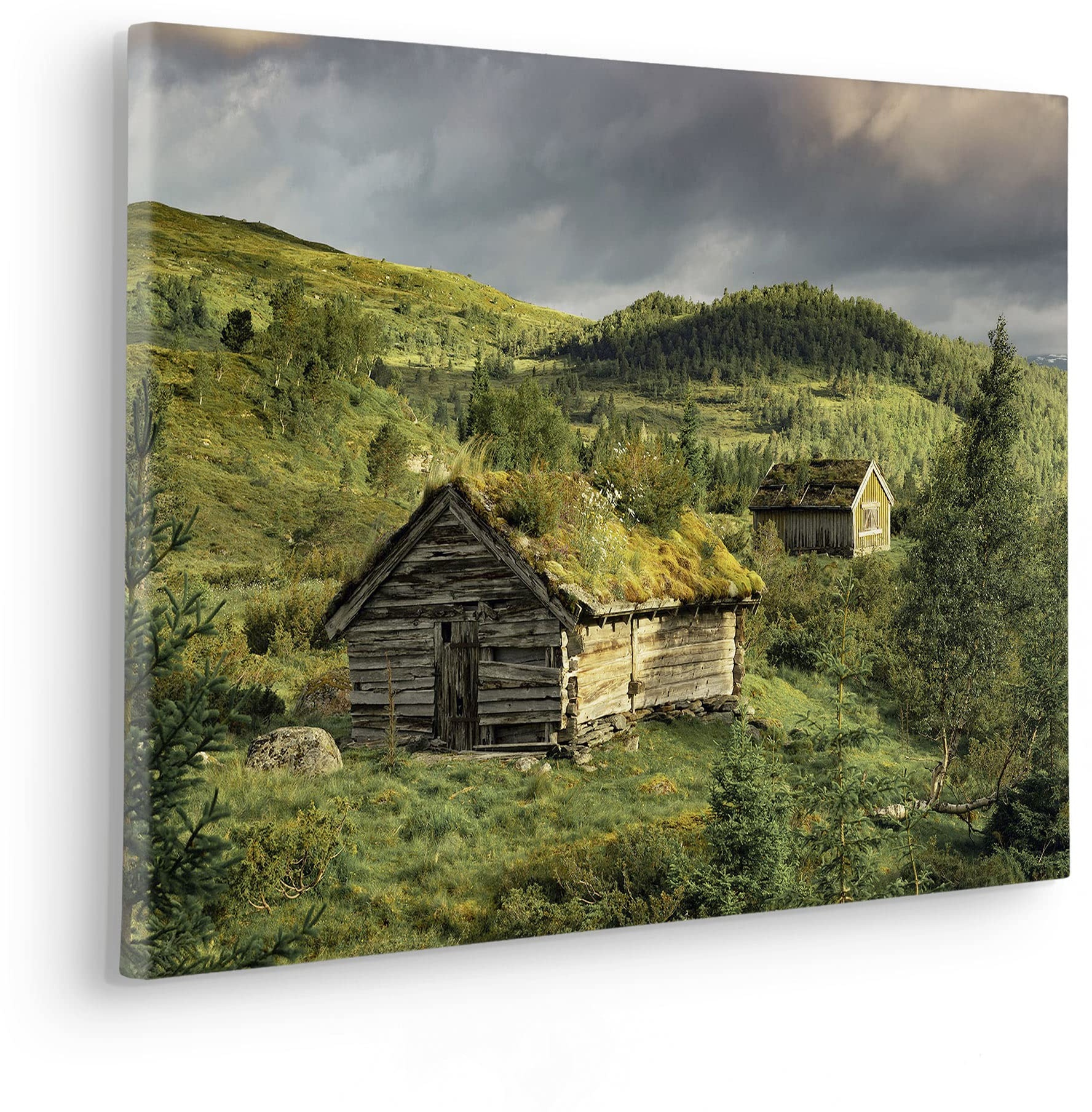 Komar Keilrahmenbild im Echtholzrahmen - Rustic Charme - Größe 60 x 40 cm - Bild, Leinwandbild, Landschaftsmotiv, Wohnzimmer, Schlafzimmer