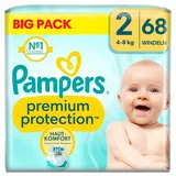 Pampers Pampers® Windeln premium protectionTM BIG PACK Größe Gr.2 (4-8 kg) für Neugeborene, 68 St.
