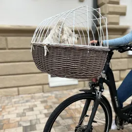 Aumüller Fahrradkorb Aumüller Tierfahrradkorb Vintage Grau
