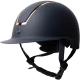Horze Damen Reithelm Atmos Metallic, CE EN 1384:2023, größenverstellbarer Reiterhelm, blau, 52/54