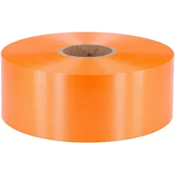 Star 100m Geschenkband Ringelband 50mm wasserfestes Kunststoff Dekoband Polyband zum Basteln Weihnachtssterne Autoschleifen Schleifenband Maibaum Orange