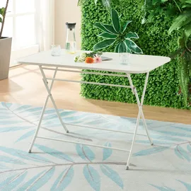 [en.casa] Sande Klapptisch 110 x 70 x 71 cm Weiß