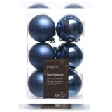 Christmas Decorations Weihnachtskugeln Kunststoff 6cm x 12 Stück Christbaumkugeln bruchsicher dunkelblau