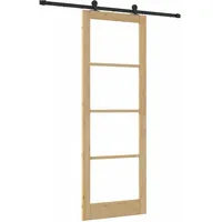 vidaXL Schiebetür ORKDAL Braun 83 x 232 cm Holz und Metall