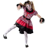 MICA Kostüm Kostüm - Böser Clown - für Kinder - 3-teilig - verschiedene Größen 170 rot|schwarz