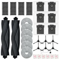 bpbdzz 32 Stück Zubehör für Dreame L10s Ultra Gen 2/l40 Ultra Ae/l10s Pro Ultra Heat/x30 Ultra/mova E30 Ultra Saugroboter, 2 Hauptbürsten, 4 Filter, 6 Wischpads, 6 Seitenbürsten, 6 Staubbeutel
