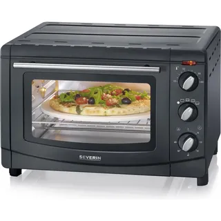 Severin TO 2068 Back und Toastofen mit Umluftfunktion 1500W schwarz