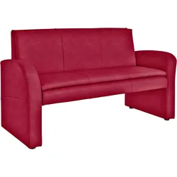 Polsterbank EXXPO - SOFA FASHION "Cortado, elegant und zeitlos, bequem", rot, B:162cm H:89cm T:67cm, Luxus-Microfaser (100% Polyester), Sitzbänke, hohe Bodenfreiheit, schöne Detailverarbeitung, wahlweise Lederbezug
