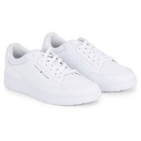 Tommy Hilfiger Herren Cupsole Sneaker Basket Core Leather Schuhe, Weiß (White), 41 EU - 41 EU