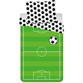 COFI 1453 Bettwäsche Fußball Mehrfarbig 140 x 200 cm + 70 x 90 cm