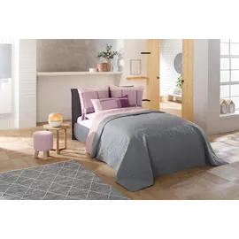 OTTO home Amanda Bettüberwurf 140 x 210 cm Grau/Rosa