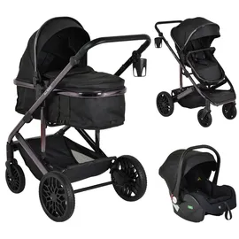 Moni Kombikinderwagen 3 in 1 all Road Schwarz