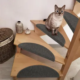 Beautissu Stufenmatte Grau, Textil, 20x1x56 cm - Böden, Bodenbeläge