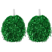 Schnoschi Kostüm 2 Stück Pompons Cheerleading Cheerleader Tanzwedel Puschel Pom Pons grün