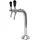 BieTal BieTal® Classic Cobra Schanksäule Zapfsäule 2-leitig 7mm Chrom mit 2x Schankhahn