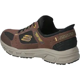 SKECHERS Oak Canyon Consistent Winner Slip-InTurnschuhe, Brown Leather/Textile/Synthetic/Black Trim, 48.5 EU