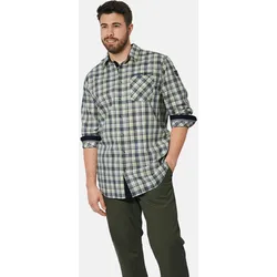 Karohemd CHARLES COLBY "Hemd DUKE ARCHIBINE", Herren, Gr. 6XL, weit, blau (dunkelblau kariert), Obermaterial: 100% Baumwolle CO., Hemden Karohemd