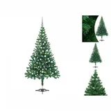 vidaXL Künstlicher Weihnachtsbaum Beleuchtung Kugeln 120 cm 230 Zweige