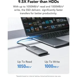 Lexar ES3 Externe SSD 1 TB USB 3,2 Gen2 LES3XXX001T-RNSNG