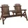 Outsunny Gartenbank 156 x 103 x 88 cm Braun