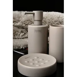 Spirella Seifenschale Tube Maße: 11 x 11 x 3 cm-Taupe matt, Brown