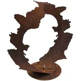 ESTEXO Dekofigur Gartendeko Edelrost Skulptur Gartenskulptur Rost Figur Dekoration Deko 38 cm