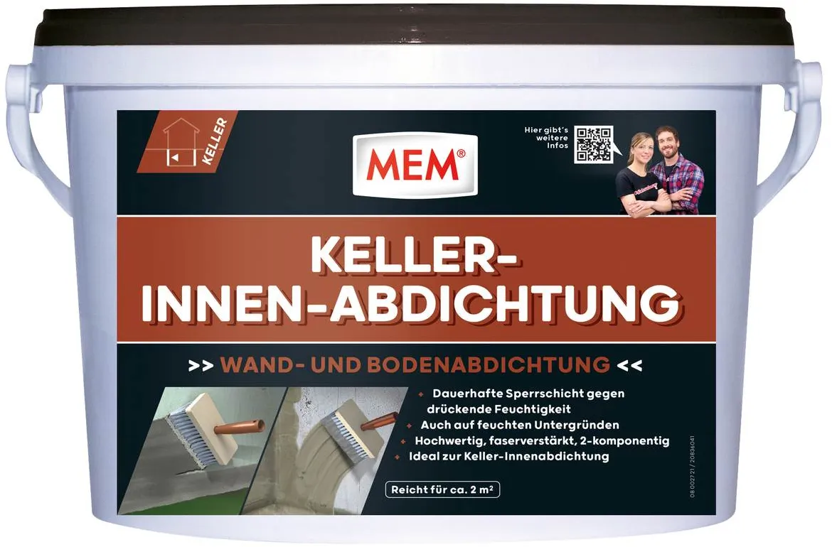MEM Keller-Innen-Abdichtung 5 kg | Zweikomponentige Abdichtung auf Zementbasis