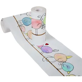 A.S. Création Funny Birds Bordüre 16 cm x 5 m Papier braun/bunt