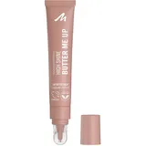Manhattan High Shine Butter Me Up Lip Butter Balm, getönter, ultra-feuchtigkeitsspendender Lippenbalsam mit glossy Finish, vegane Formel, Vanilleduft, 15 ml, Fb. 002 Latte Delight