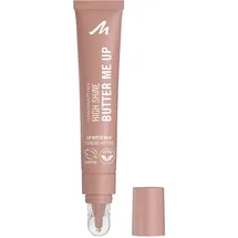 Manhattan High Shine Butter Me Up Lip Butter Balm, getönter, ultra-feuchtigkeitsspendender Lippenbalsam mit glossy Finish, vegane Formel, Vanilleduft, 15 ml, Fb. 002 Latte Delight