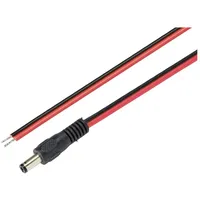 TRU Components TC-9556664 Niedervolt-Anschlusskabel Niedervolt-Stecker - offene Kabelenden 5.5