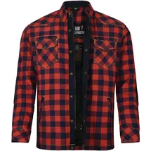 Bores Lumberjack Premium Motorradjacke Blau/Rot 5XL