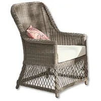 Mirabeau Gartensessel mediterraner Gartenstuhl Fenris im eleganten Rattan-Look, braun/creme (wetterfest, inkl. schnelltrocknendes Sitzkissen), Relaxsessel, Polyrattan, Alugestell, B 65 cm, H 105 cm, T 72 cm braun