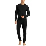 SCHIESSER Uncover by Schiesser Herren Schlafanzug lang, Schwarz 48