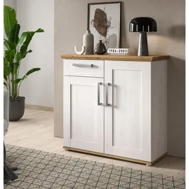 inn.furn Sideboard 95 x 92 cm Weiß / Naturbelassen