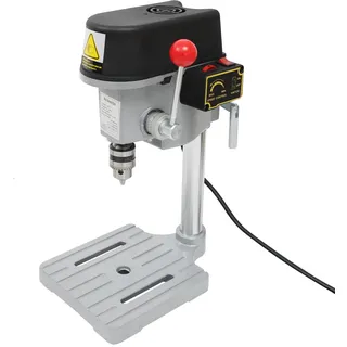 Mini-Tischbohrmaschine 340W - Gusseisenbasis, Vollkupferdrahtmotor