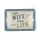 Nostalgic-Art Retro Blechpostkarte, 10 x 14 cm, Happy Wife Happy Life – Geschenk-Idee mit Spruch, Postkarte aus Metall, Mini-Blechschild als Grußkarte