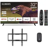 KB Elements Smart Fernseher 32 zoll,WebOS Betriebssystem,Magic Remote, Wandhalterung,