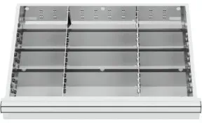 STIER Schubladeneinteilung Metalleinteilung BLH 150/175 mm Innenmaß 600x450 mm 12 Fächer 6 x TW 175
