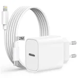 iPhone Schnellladegerät mit Ladekabel 2M,AINPOW 20W iPhone Ladegerät USB C Ladegerät mit iPhone Schnellladekabel,USB C Netzteil Ladestecker Ladeadapter für Apple iPhone 14 13 12 Pro Max/11/XS/XR/iPad
