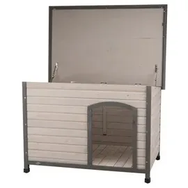 Trixie Hundehütte Classic mit Flachdach, grau
