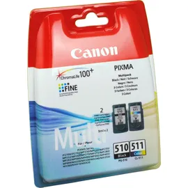 Canon PG-510 schwarz + CL-511 CMY