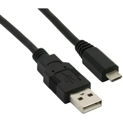 Sharkoon 4044951015474, 0,5 m, USB A, Micro-USB B, USB 2.0, Männlich/Männlich, Schwarz