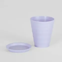 6 Becher 250 ml lila Provence – 100% abbaubar, spülmaschinenfest, nachhaltig