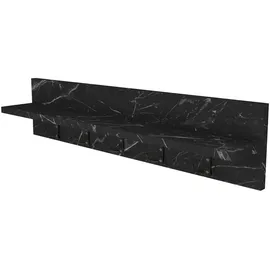 [en.casa] Wandgarderobe Hammarö 80 x 18 x 13 cm Schwarz