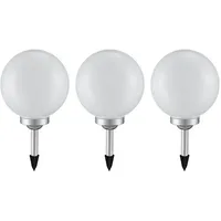 Expo Börse Kugelleuchte Kunststoff 20 cm 3er Set silber