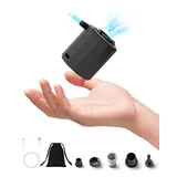 Elektrische Luftpumpe, Tragbare Mini Pumpe zum Inflate und Deflate, Wiederaufladbare Akku Luftpumpe mit 5 Luftdüsen & Campinglampe, 5000 Pa Pumpe für Camping Isomatte, Luftmatratze, Vakuumbeutel