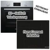 Herdset Bosch Backofen Kindersicherung + Induktionskochfeld Booster autark 60 cm