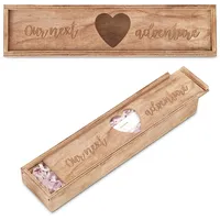 Schwangerschaftstest Geschenkbox, Holz Schwangerschaftstest Andenken Box Baby Reveal Souvenir Sammlung Schwangerschaftstest Geschenkbox für Ehemann Vater Großeltern (Braun)