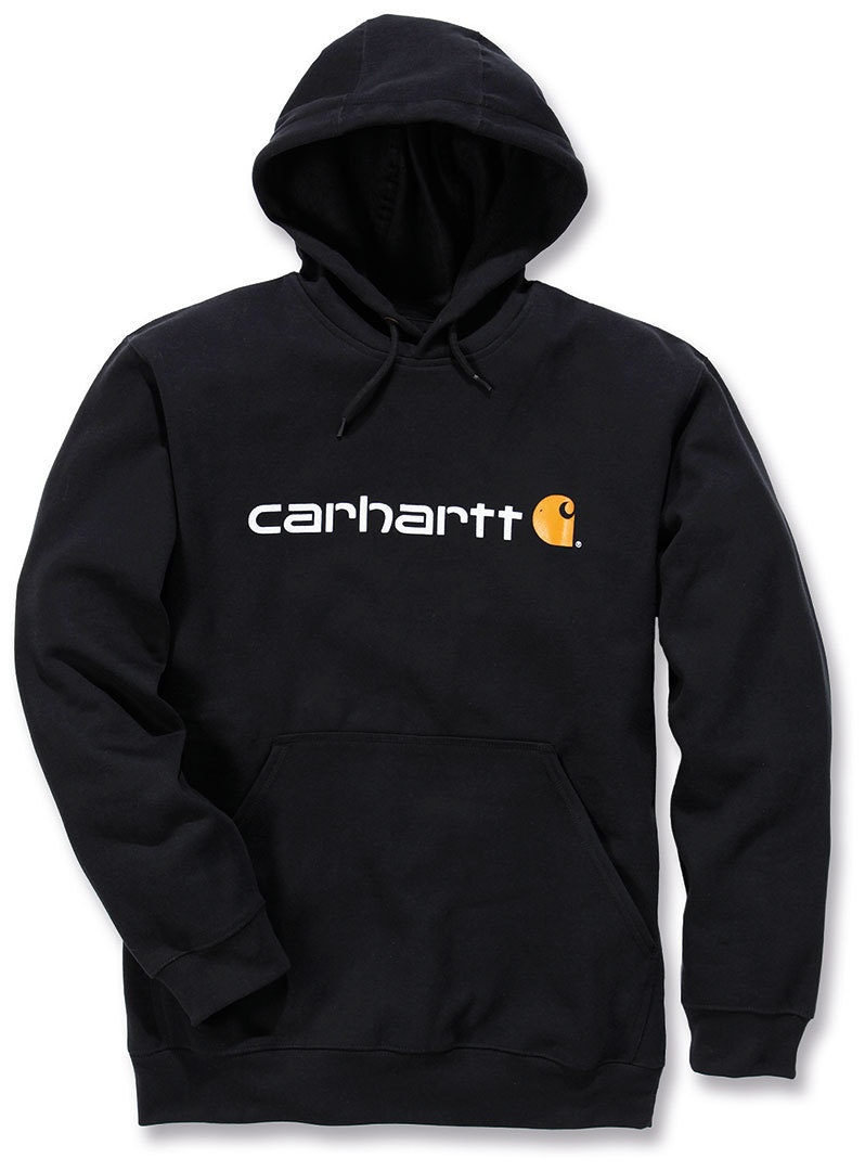 Carhartt Signature Logo Midweight Hoodie, zwart, XL Voorman